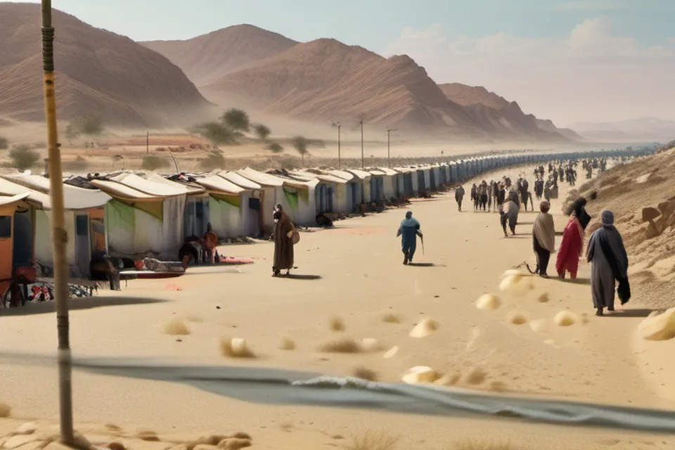 رسم تحريري تعبيري للخبر: موجات نزوح جديدة من الساحل الغربي لليمن تعيد ذكرى الفرار عام 2015