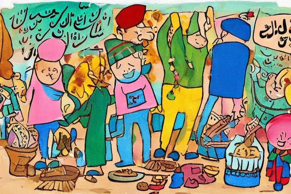 رسم تحريري تعبيري للخبر: رحلة شاقة لمئات الطلبة الفلسطينيين عبر حاجز إسرائيلي يفصلهم عن القدس